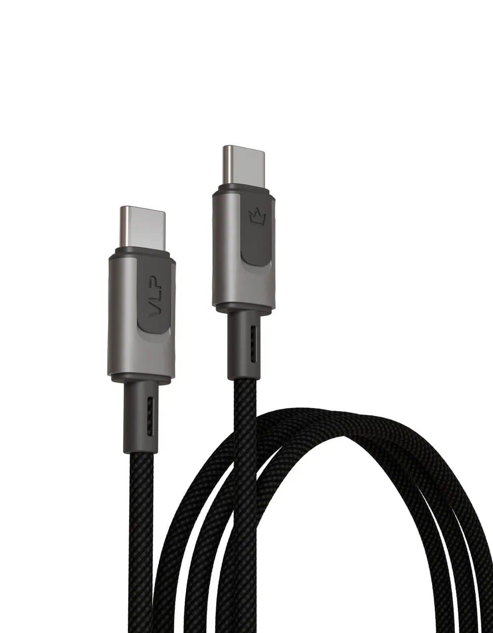 Дата-кабель VLP Force Line 100W USB-C + USB-C, 1.2m, черный