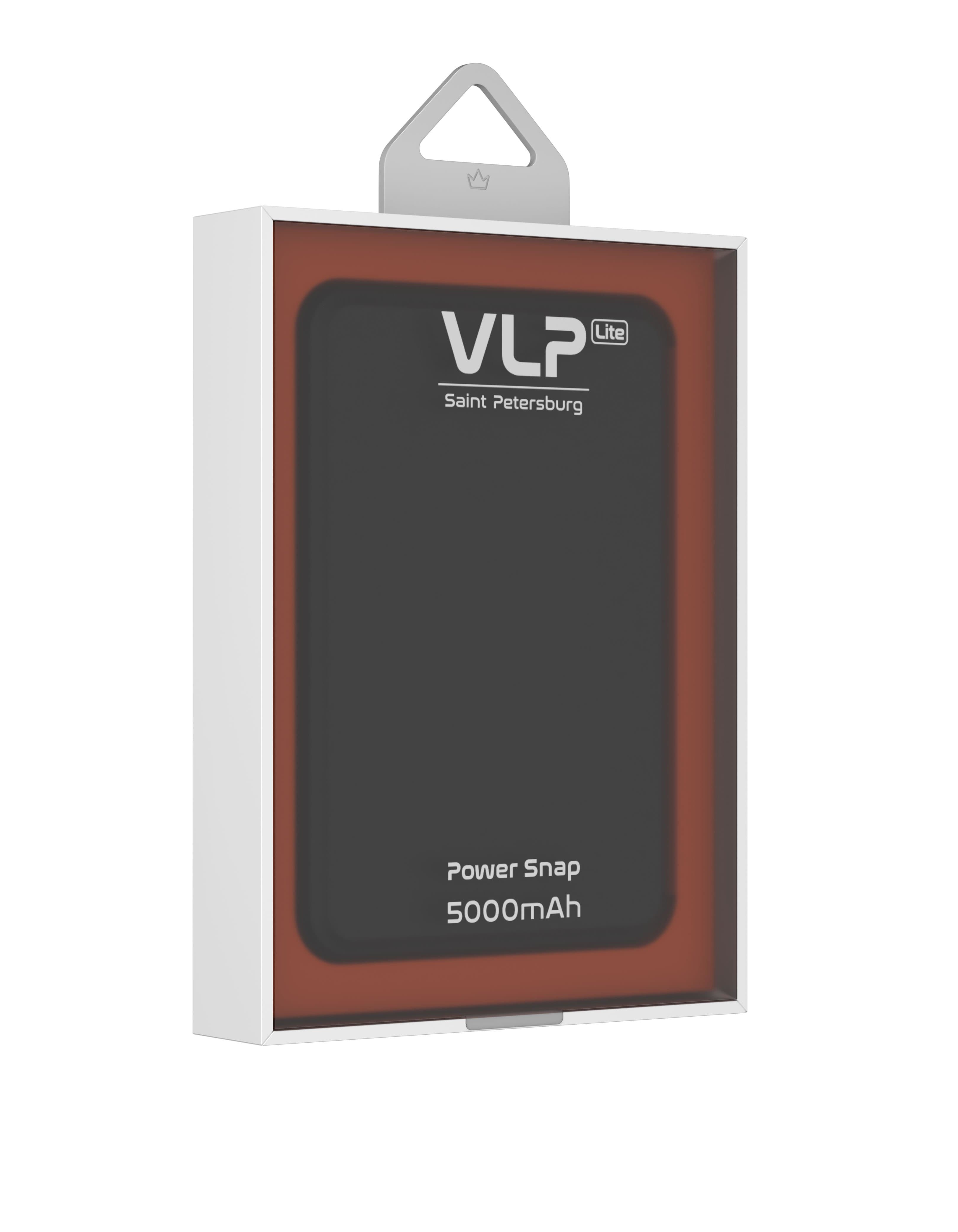 Аккумулятор внешний VLP LITE Power Snap 5000 mAh, 3A, MagSafe, USB-C, черный