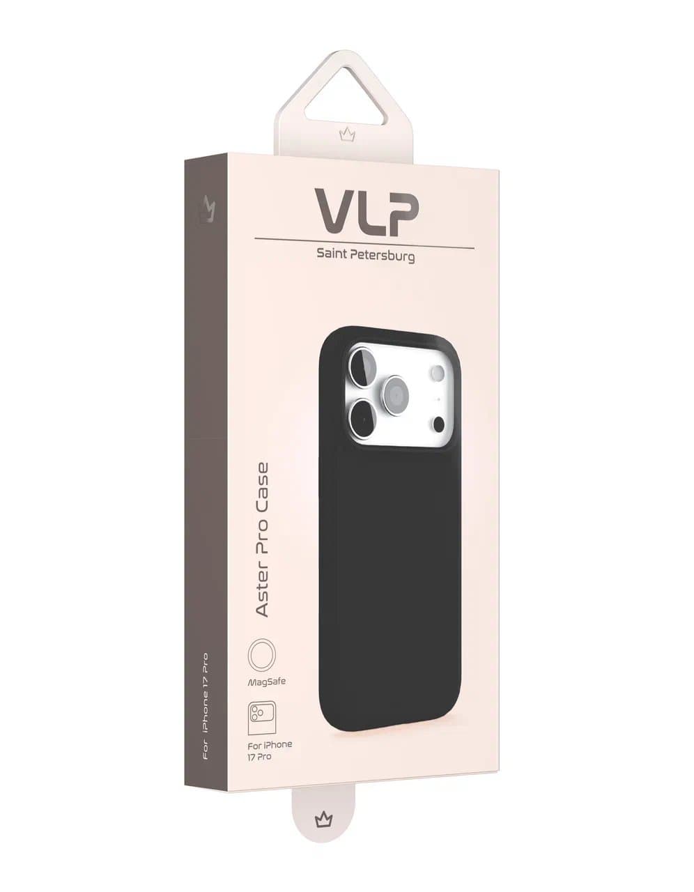 Чехол защитный VLP Aster Pro Case с MagSafe для iPhone 17 Pro, черный