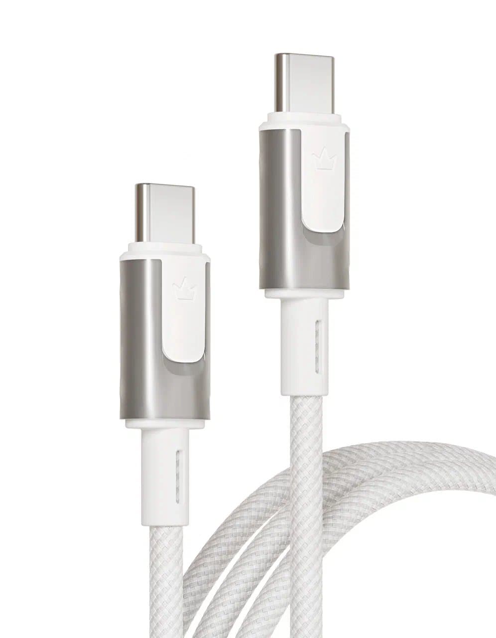 Дата-кабель VLP Force Line 100W USB-C + USB-C, 1.2m, белый
