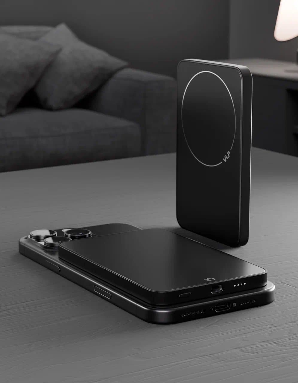 Аккумулятор внешний VLP Diamond Energy MagSafe, Qi2, 5000 mAh, USB-C, черный титан - 3