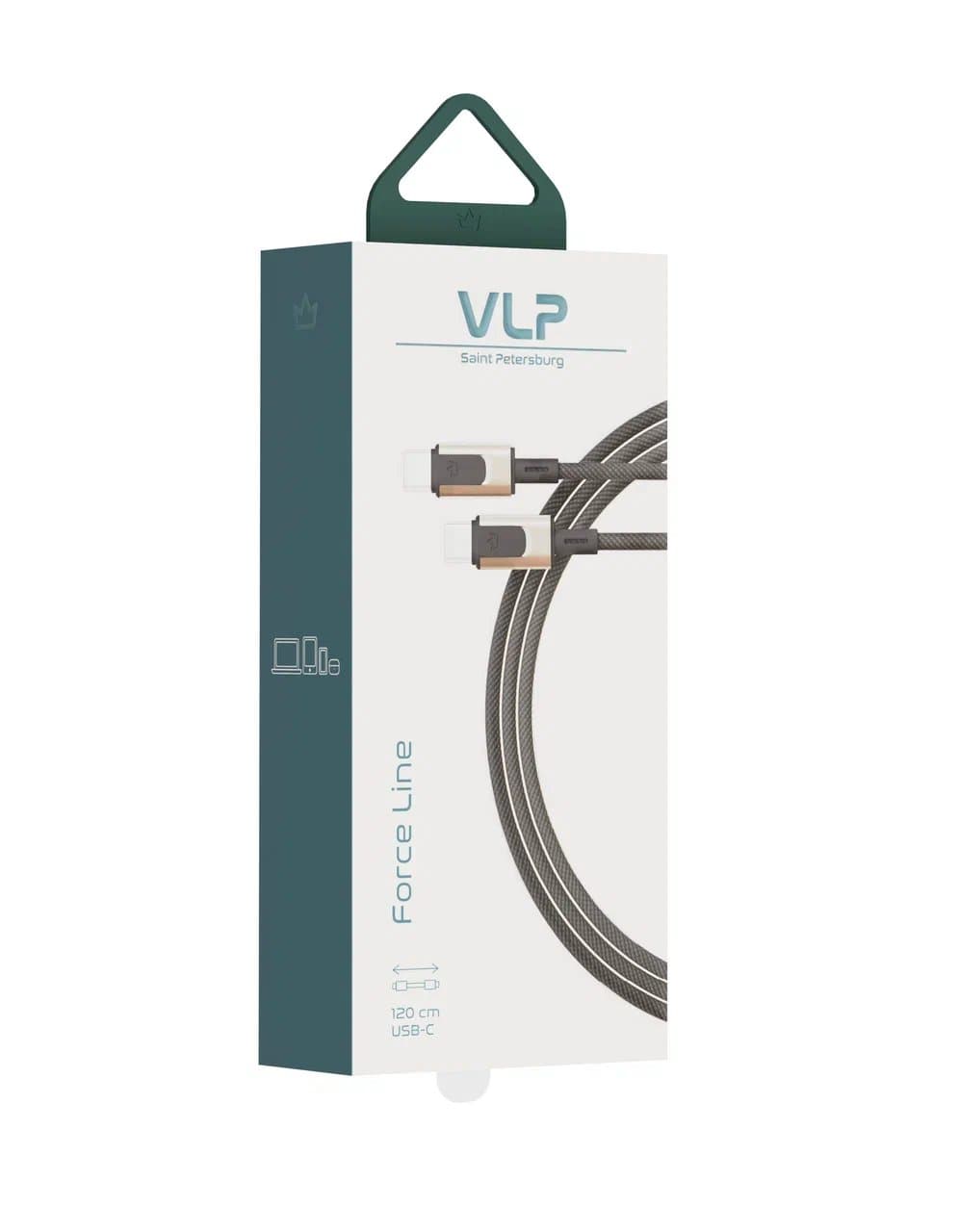 Дата-кабель VLP Force Line 100W USB-C + USB-C, 1.2m, черный