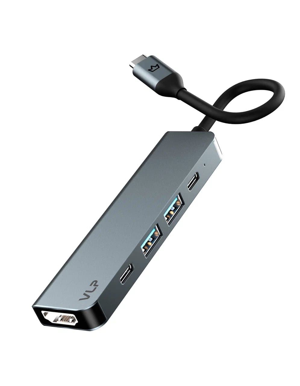 Адаптер VLP Infinity USB-C Hub 5 в 1, серебряный - 1