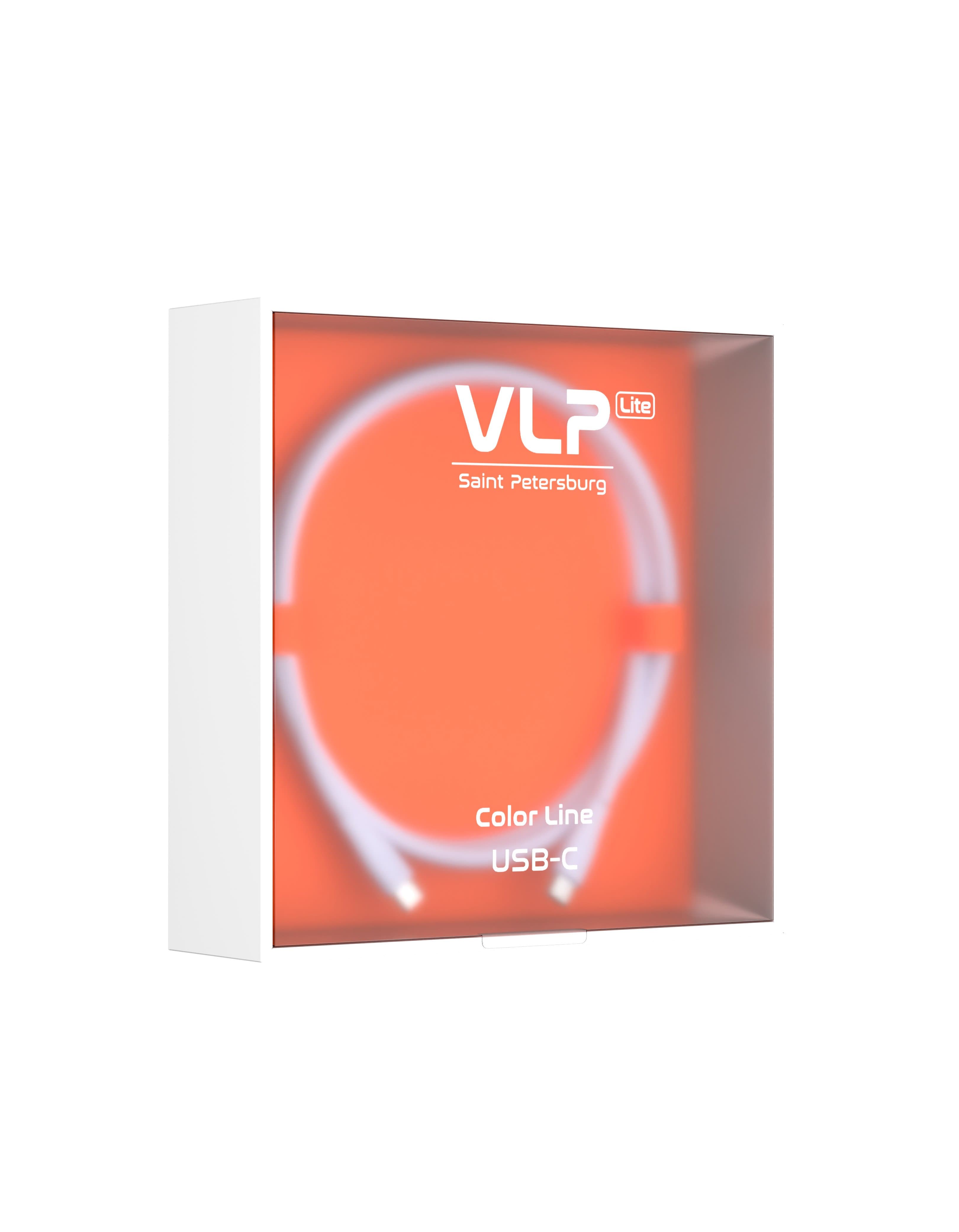 Дата-кабель VLP LITE Color Line USB-C, 60W, 1м, белый