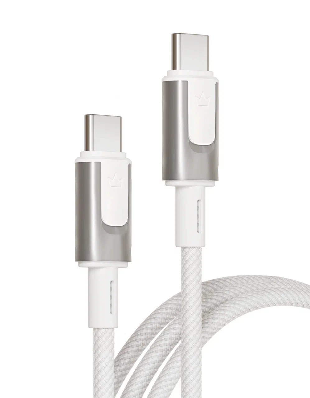 Дата-кабель VLP Force Line 100W USB-C + USB-C, 1.2m, белый - 1