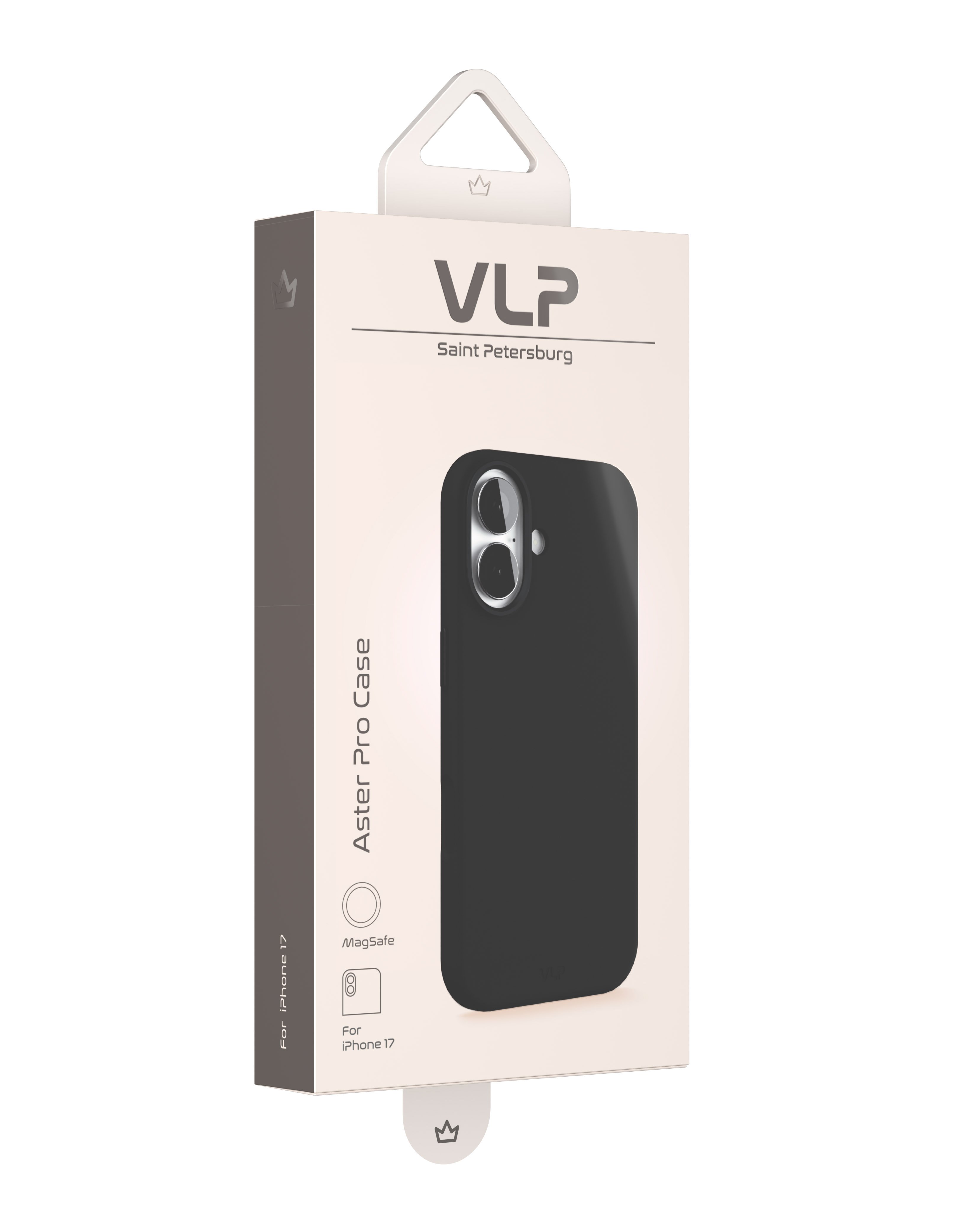 Чехол защитный VLP Aster Pro Case с MagSafe для iPhone 17, черный - 2