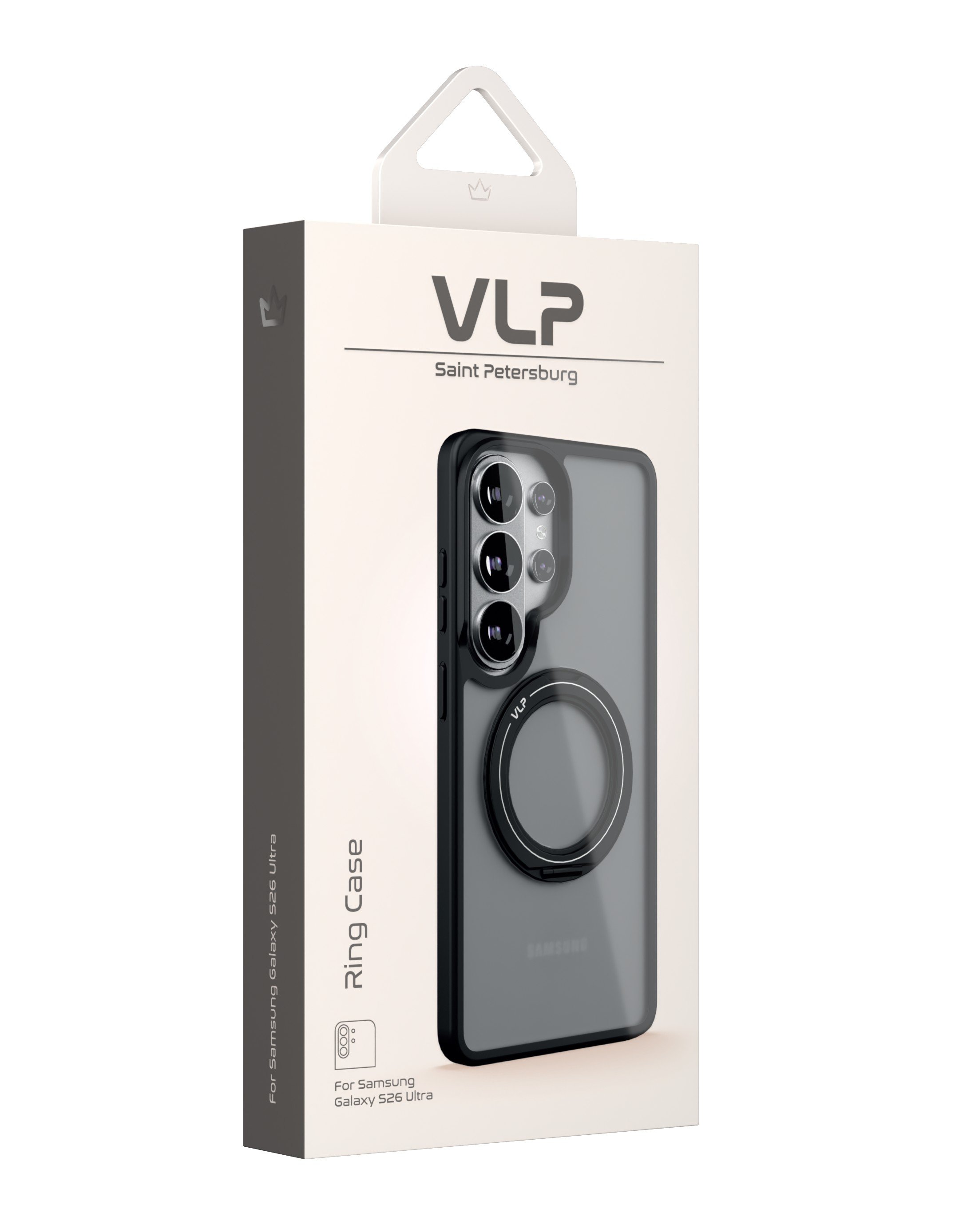 Чехол защитный VLP Ring Case с MagSafe для Samsung Galaxy S26 Ultra, черный - 2