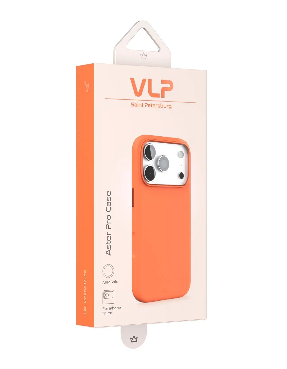 Чехол защитный VLP Aster Pro Case с MagSafe для iPhone 17 Pro, оранжевый - 2