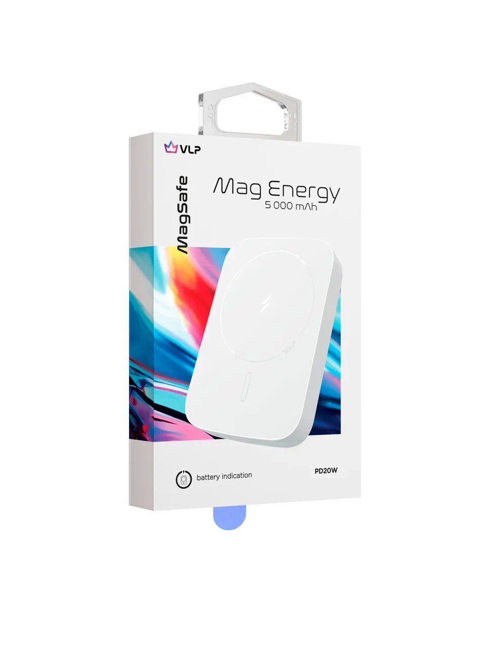 Аккумулятор внешний VLP Mag Energy 5000 mAh PD20W, USB-C, белый - 2