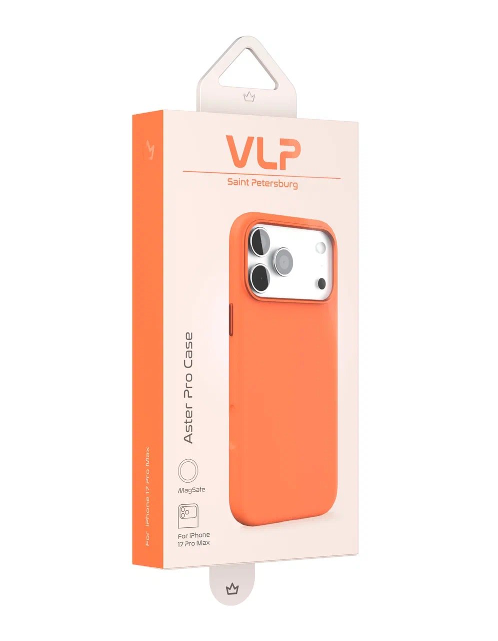 Чехол защитный VLP Aster Pro Case с MagSafe для iPhone 17 ProMax, оранжевый - 2
